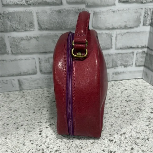 Furla Deep Red Leather Cosmetic Bag - Picture 4 of 8